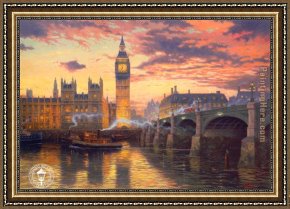 Thomas Kinkade Country Living Framed Paintings - London by Thomas Kinkade
