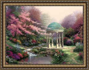 Serenity Framed Paintings - Pools of Serenity by Thomas Kinkade