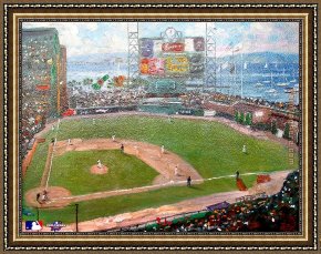 The Heart of San Francisco Framed Paintings - San Francisco Giants by Thomas Kinkade