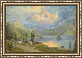 Cross in The Wilderness Framed Paintings - The Edge of Wilderness by Thomas Kinkade