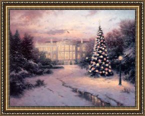 Unveiling The Statue of Liberty Framed Paintings - The Lights of Liberty by Thomas Kinkade