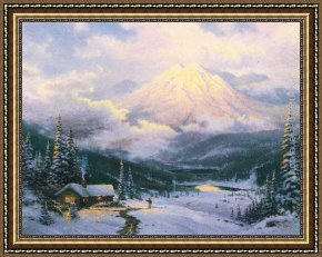 Warmth Framed Paintings - The Warmth Of Home by Thomas Kinkade