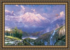Buena Vista Bar Framed Paintings - Twilight Vista by Thomas Kinkade