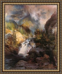 Child Framed Paintings - Children of the Mountain by Thomas Moran