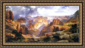 Grand Framed Paintings - Grand Canyon 1904 by Thomas Moran