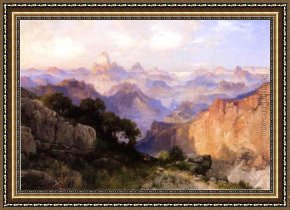 Grand Framed Paintings - The Grand Canyon 1902 by Thomas Moran
