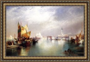 Venice Framed Paintings - The Splendor of Venice by Thomas Moran