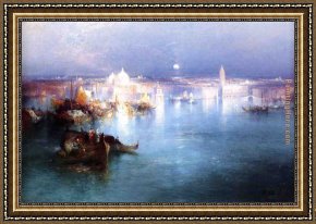 Venice Framed Paintings - Venice from San Giorgio by Thomas Moran
