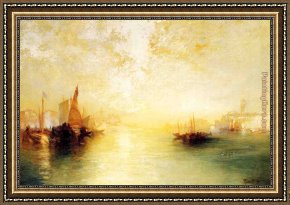 Venice Framed Paintings - Venice I by Thomas Moran