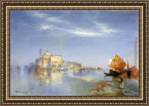 A View of The Forum Framed Paintings - View of Venice by Thomas Moran