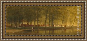 Meeting Framed Paintings - The Camp Meeting by Thomas Worthington Whittredge