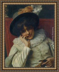 Pleasant Company Framed Paintings - A Pleasant Reflection by Tito Conti