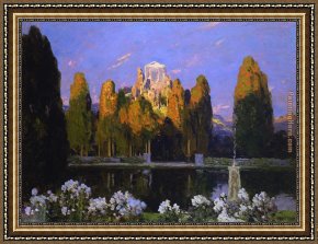 Pools of Serenity Framed Paintings - The Enchanted Pool by Tom Mostyn