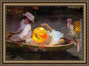 Carnival of Harlequin Framed Paintings - Carnival Eve by Ulpiano Checa y Sanz