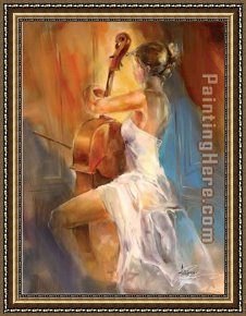 Anna at The Bar Framed Paintings - Anna Concerto by Unknown Artist