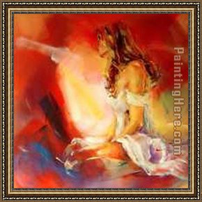 Anna at The Bar Framed Paintings - Anna Future Dreams by Unknown Artist