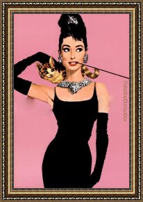 Hemicycle of The Ecole Des Beaux-arts - Detail Framed Paintings - Audrey Hepburn pop art by Unknown Artist