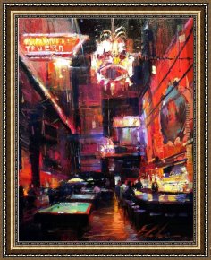 Buena Vista Bar Framed Paintings - Back Stage Bar by Unknown Artist