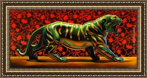 The Battle of Alexander Framed Paintings - battle cat by Unknown Artist