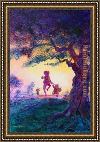 Friends Framed Paintings - Best Friends by Unknown Artist