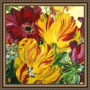 Burgers Framed Paintings - Bobbie Burgers Reckless Profusion by Unknown Artist