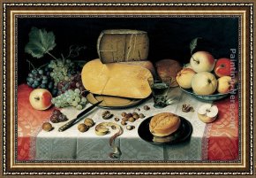 Breakfast Framed Paintings - Breakfast Stil Life Floris van Dyke by Unknown Artist