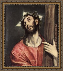 Cross in The Wilderness Framed Paintings - Christ Carrying the Cross by Unknown Artist