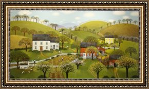 Diana And Acteon Framed Paintings - Early Spring by Diana Card by Unknown Artist