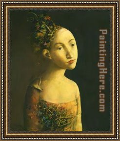 Flores Framed Paintings - Flores by Unknown Artist