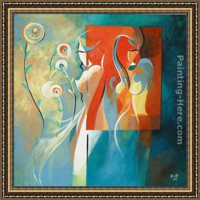 The Artist's Garden at Eragny Framed Paintings - garden 1 by Unknown Artist