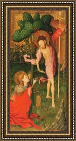 Life of Mary Magdalene Noli Me Tangere by Giotto Di Bondone Framed Paintings - hrist Appearing to Mary Magdalene By anon by Unknown Artist