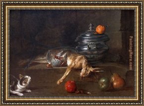 Jean Baptiste Simeon Chardin Framed Paintings - jean baptiste simeon chardin tureen by Unknown Artist