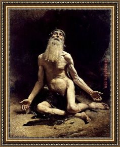 Job Framed Paintings - Job 1880 by Unknown Artist