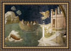 Life of Mary Magdalene Noli Me Tangere by Giotto Di Bondone Framed Paintings - Life of Mary Magdalene Mary Magdalene's Voyage to Marseilles by Unknown Artist