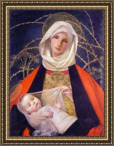 Madonna And Child with Sts Matthew And Nicholas Framed Paintings - Marianne Stokes Madonna and Child by Unknown Artist