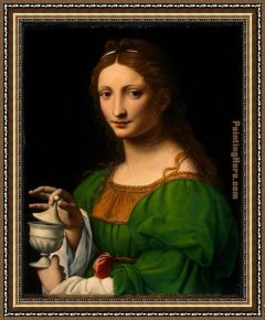 Penitent Magdalen Framed Paintings - Mary Magdalen by Bernardino Luini by Unknown Artist