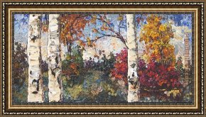 Artist Framed Paintings - Maya Eventov Colours of Autumn by Unknown Artist