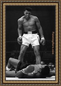 Artist Framed Paintings - Muhammad Ali by Unknown Artist