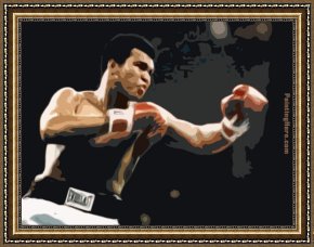 Hemicycle of The Ecole Des Beaux-arts - Detail Framed Paintings - Muhammad Ali pop art by Unknown Artist