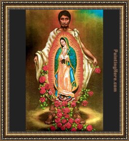 Artist Framed Paintings - Our Lady of Guadalupe by Unknown Artist