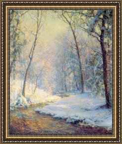 Early Winter in The Sierra Nevada Framed Paintings - palmer The Early Snow by Unknown Artist