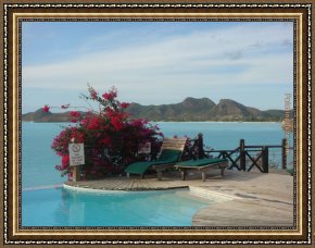 Pools of Serenity Framed Paintings - pool by Unknown Artist