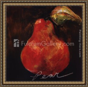 Pear Framed Paintings - Red Pear by Unknown Artist