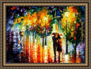 Love Framed Paintings - Romantical Love II by Unknown Artist
