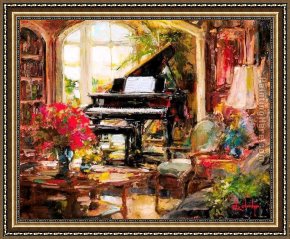 A Little Prince Likely in Time to Bless a Royal Throne Framed Paintings - Simple Times by Unknown Artist