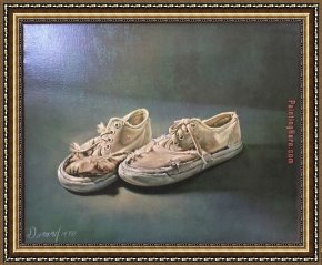 Sports Framed Paintings - Sport-shoes by Unknown Artist