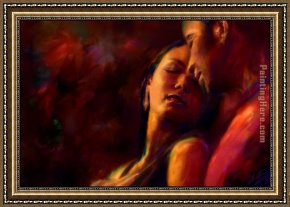 Artist Framed Paintings - sweet breath by Unknown Artist