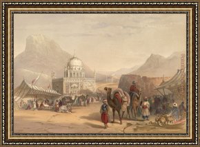 The King And The Beggar-maid Framed Paintings - Temple of 'Ahmed Shauh', King of Afghanistan by Unknown Artist