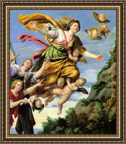 Heaven in New York Framed Paintings - The Assumption of Mary Magdalene into Heaven Domenichino by Unknown Artist