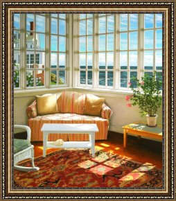 The Artist's Garden at Eragny Framed Paintings - The Garden Room by Edward Gordon by Unknown Artist